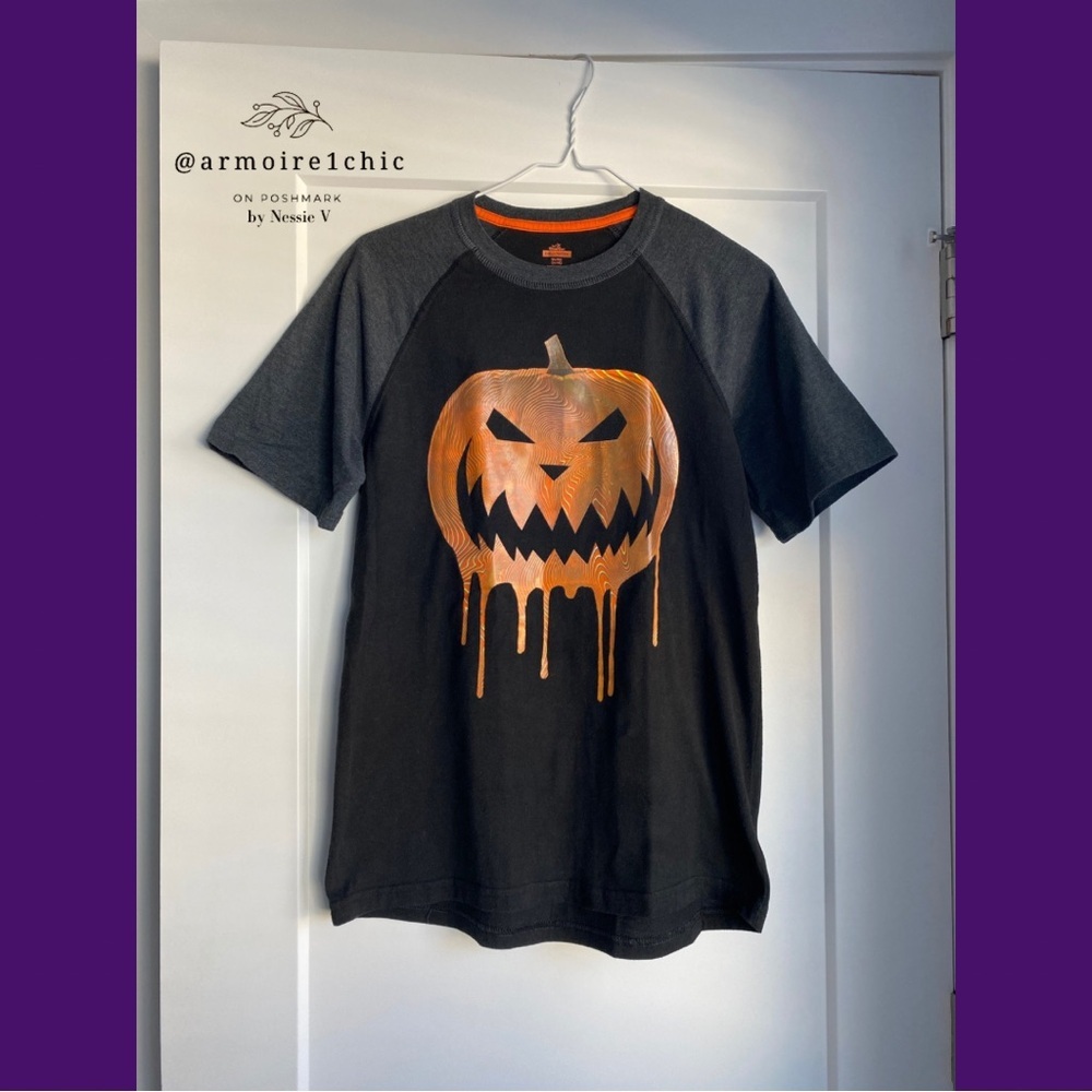 WAY TO CELEBRATE HALLOWEEN | Scary Pumpkin T-Shirt | Kids Size XL - Picture 8 of 8